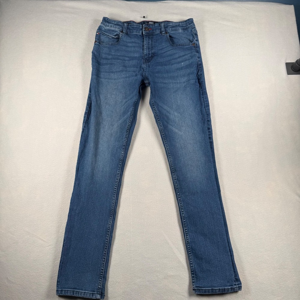 Tommy Hilfiger Stretch Skinny Jeans Medium Wash Blue Denim Unisex Kids Size 18